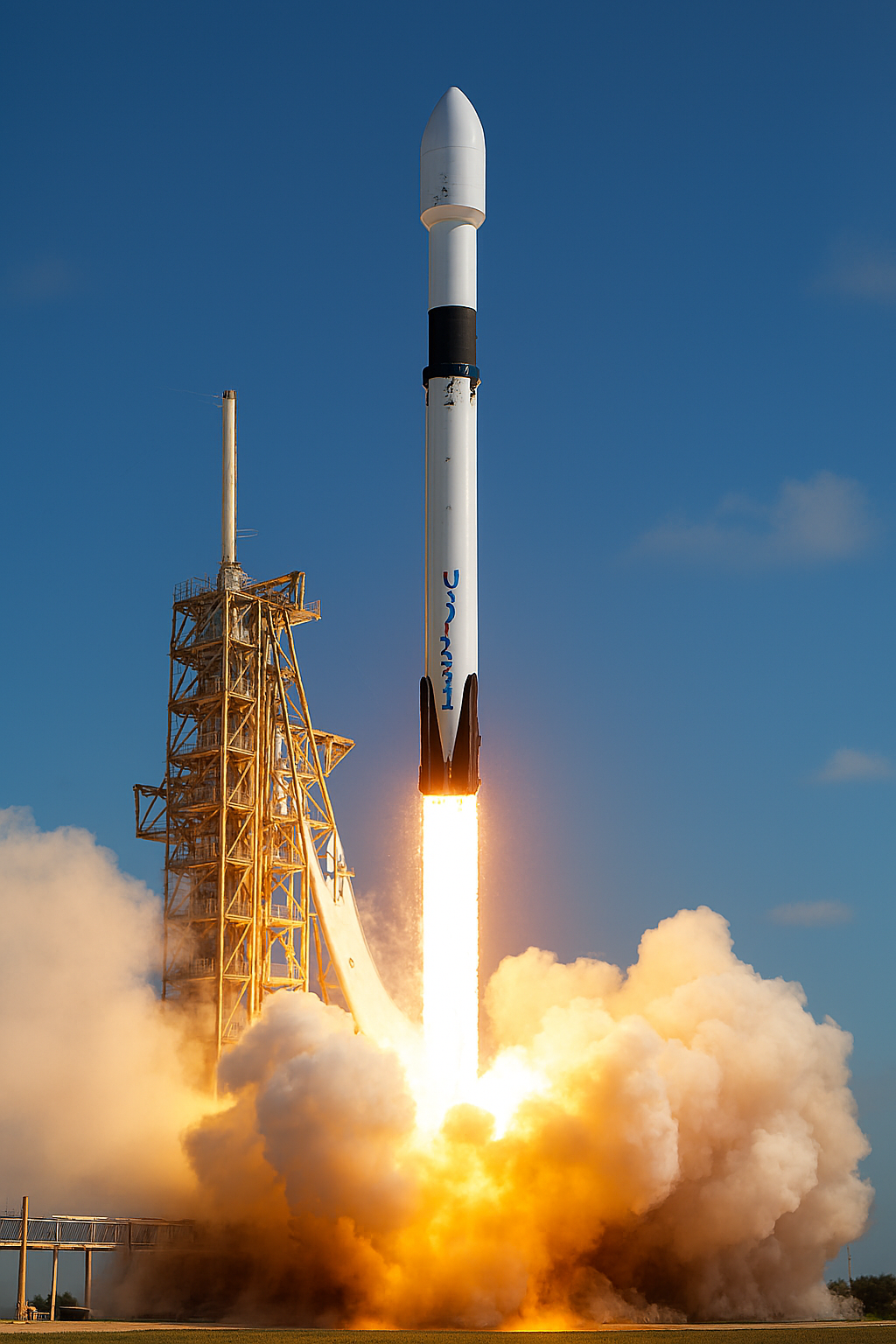 Falcon 9 Twilight rideshare mission lifting off from Pad 4E in California at dusk, sending multiple satellites into a rare dusk-to-dawn orbit with reusable first stage performance.